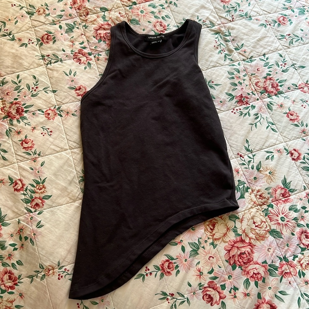 Urban Revivo Grey Asymmetrical Tank